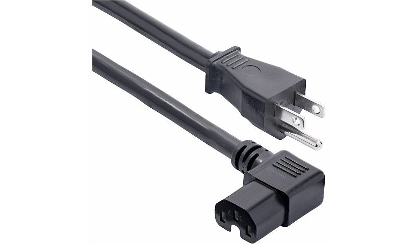 StarTech.com PXT515C158RA NEMA 5-15P to Right-Angle C15 Power Cord 8 ft 15A 125V