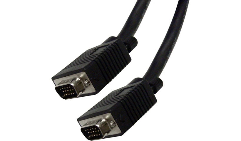 4XEM High-Resolution Coax VGA Cable, HD15 M/M, 1080p, 15 ft