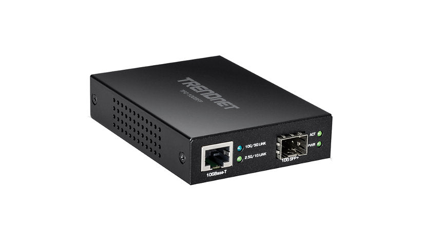 TRENDnet 10GBase-T to SFP+ Fiber Media Converter, NDAA/TAA Compliant, TFC-10GSFP