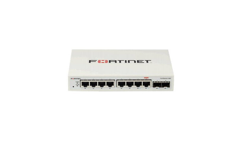 Fortinet FortiSwitch 108F FS-108F-TAA 8-Port Gigabit Switch, 2x SFP, TAA