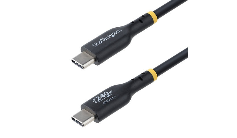 StarTech.com USB-C Charging Cable, 240W EPR, PD 3.1, USB 2.0, USB-IF, 6 ft