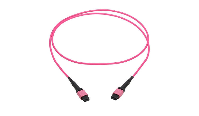 Tripp Lite (Eaton) N845B-02M-12MTA 2m (6.6ft) 12 Fiber MTP/MPO PC Female to Female OM4 Multimode Fiber Cable, 100G, 50/125, OFNP, TAA, Magenta
