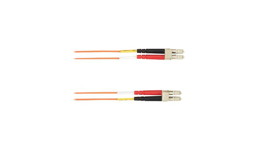 Black Box FOLZH10-005M-LCLC-OR 5m (16.4ft) LC to LC Multimode Duplex Fiber Patch Cable, LSZH, Orange