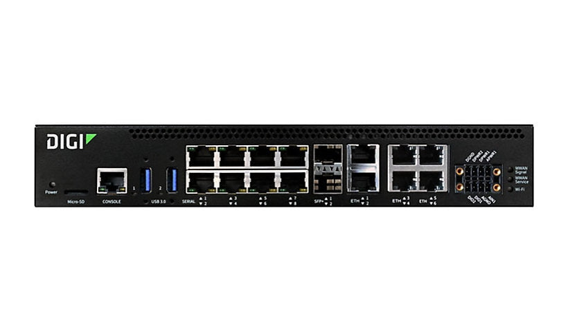 Digi Connect EZ08-E100-US 8-Port Serial Server, I/O and 6-Port GbE Switch