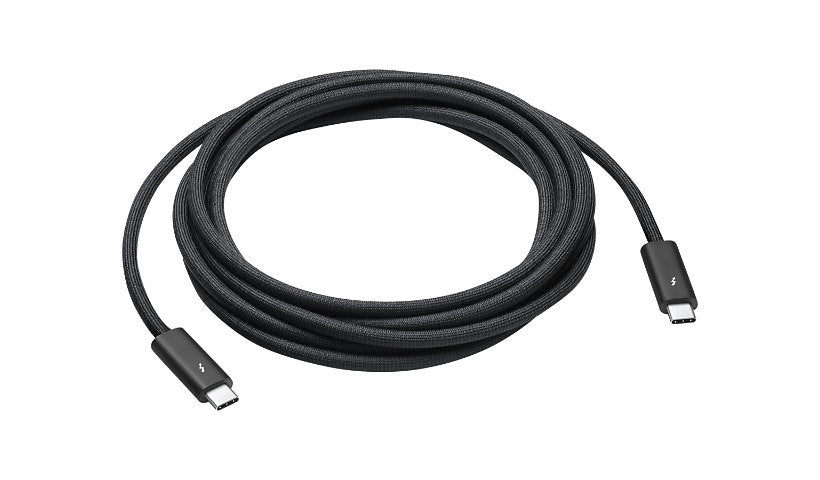 Apple Thunderbolt 4 Pro Cable, 40Gb/s, 100W, Braided, 3 m (10 ft), Black