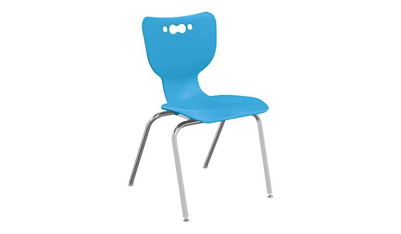 MooreCo Hierarchy 4-Leg Student Chair, Blue, 53318-1-BLUE-NA-PL