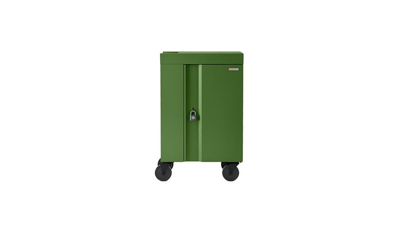 Bretford Cube Mini Pre-Wired USB-C Cart, 20 Devices, Grass, TVCM20USBC-GRA