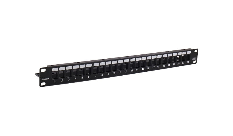 Hubbell NSPJ24 NETSELECT 24-Port Unloaded Flat Patch Panel 1U