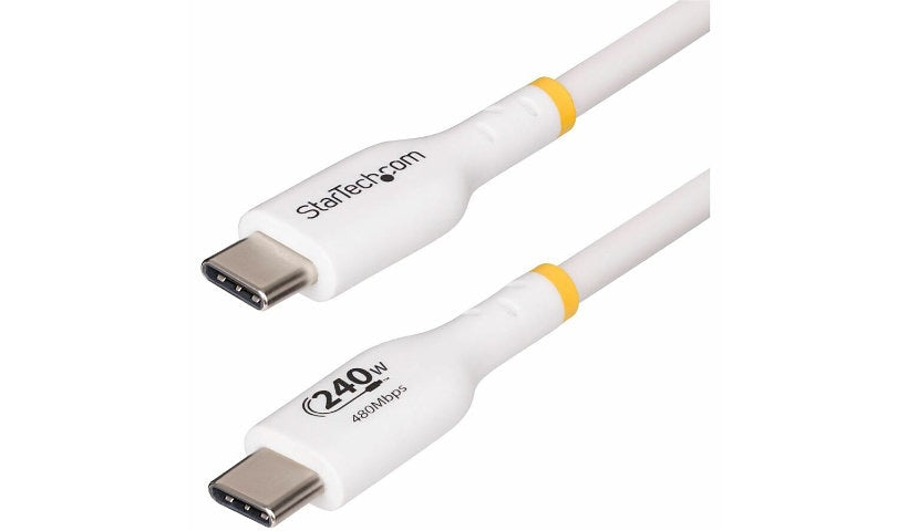 StarTech.com USB-C Charging Cable, 240W EPR, PD 3.1, USB-IF, White, 6 ft