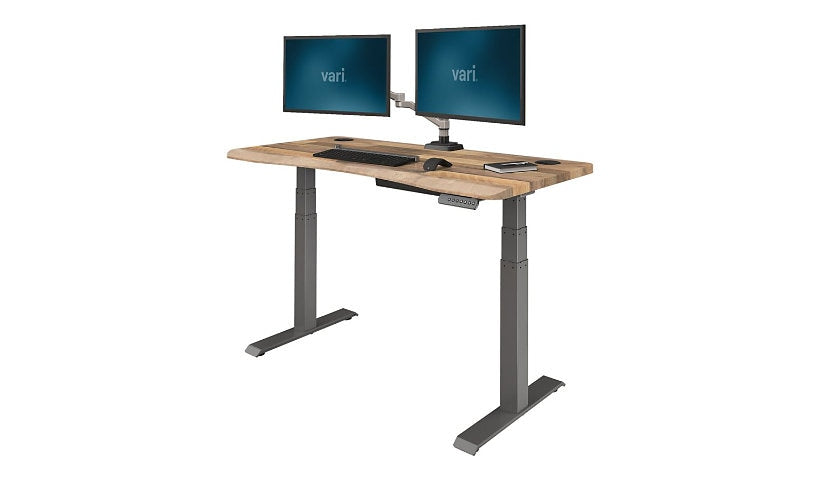 VARI Ergo Electric Standing Desk, 54x26in, Reclaimed Wood, 402389