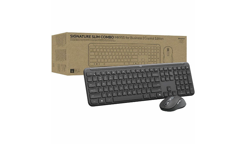 Logitech MK955 Copilot Key Business Wireless Keyboard Mouse Logi Bolt Graphite