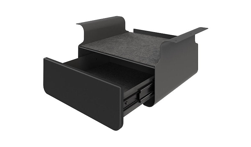 VARI Under-Desk Storage Drawer, Felt Lined, Slate, 402169