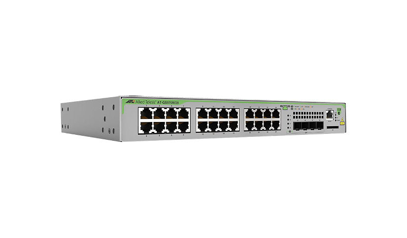 Allied Telesis CentreCOM AT-GS970M/28 24-Port Gigabit Switch, 4x SFP