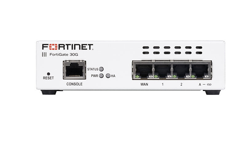 Fortinet FortiWiFi 30G FWF-30G-A-BDL-950-12 Wi-Fi 6, 1 Yr Premium + UTP