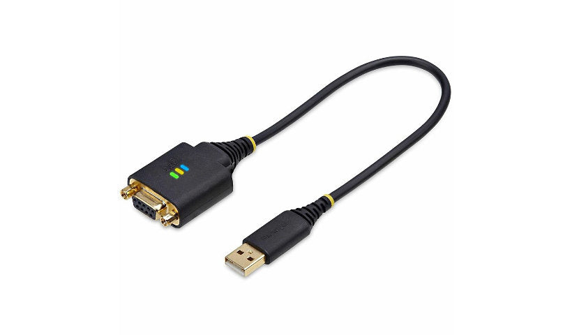 StarTech.com 1P1FFCN-USB-SERIAL USB-A to Null Modem RS232 Cable 1 ft FTDI 2 Year