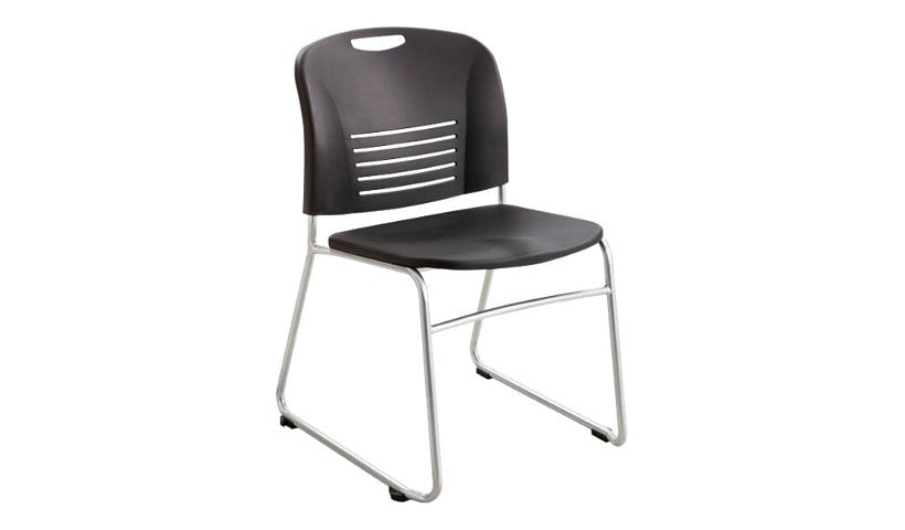 Safco Vy Sled-Base Stack Chair, Black, 2-Pack, 4292BL
