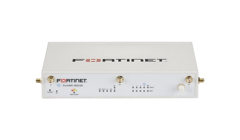 Fortinet FortiWiFi 50G FWF-50G-A Firewall, Wi-Fi 6, 5 Gbps, 5 Ports