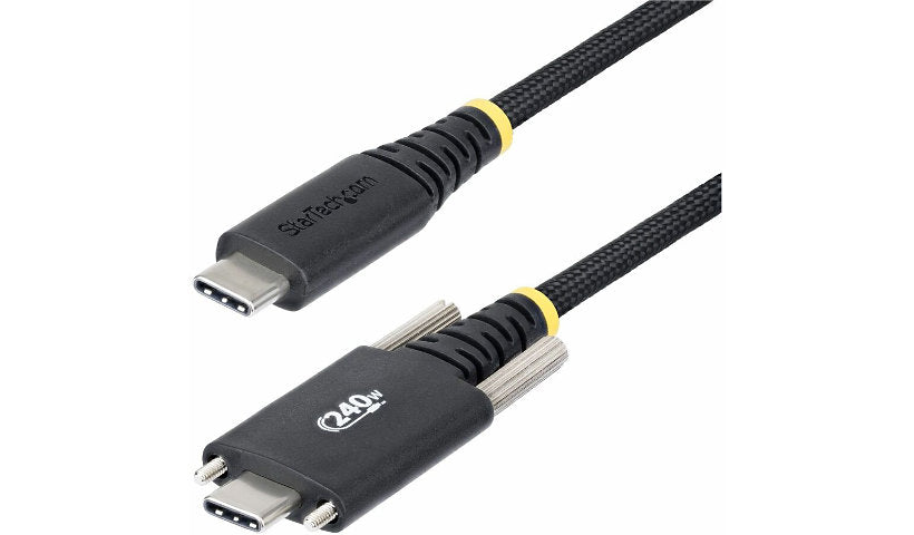 StarTech.com Screw-Locking USB-C Charging Cable, 240W EPR, USB-IF, 2 m (6.6 ft)