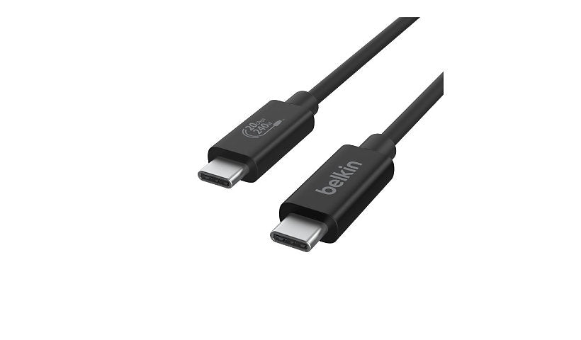 Belkin USB4 USB-C to USB-C Cable, 20Gbps, 240W, 4K 60Hz, 1.2 m (4 ft), Black