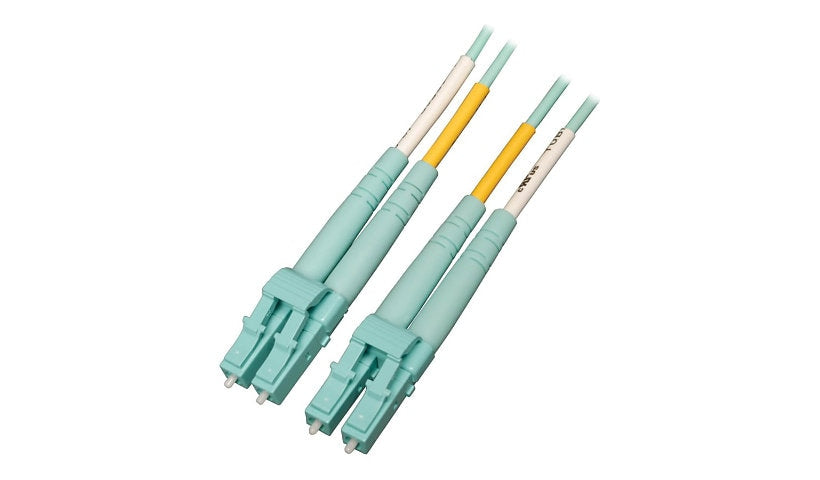 Tripp Lite (Eaton) N820-04M-OM4 4m (13.1ft) LC to LC 10/40/100Gb OM4 Multimode Duplex Fiber Patch Cable, 50/125, LSZH, Aqua