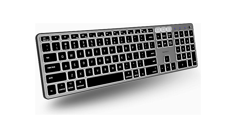 Macally BTBLZKEYSG Backlit Bluetooth Mac Keyboard Full Size Space Gray 2 Year