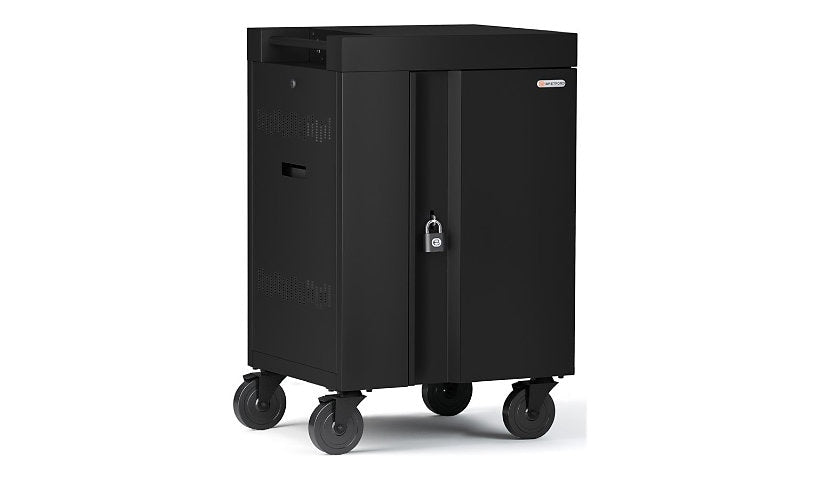 Bretford CUBE Cart Mini, 24 Devices, Black Pumice, CDWCUBE24