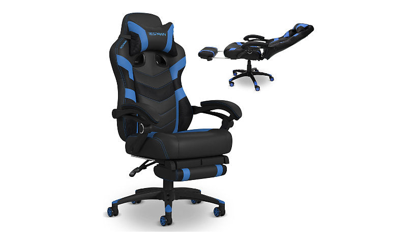 RESPAWN 110 Pro Reclining Gaming Chair with Footrest, Blue, RSP-110V2-BLU