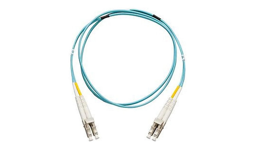 Allen Tel GBLC2-D5-03 3m (9.8ft) LC to LC OM4 Multimode Duplex Fiber Patch Cable, Aqua