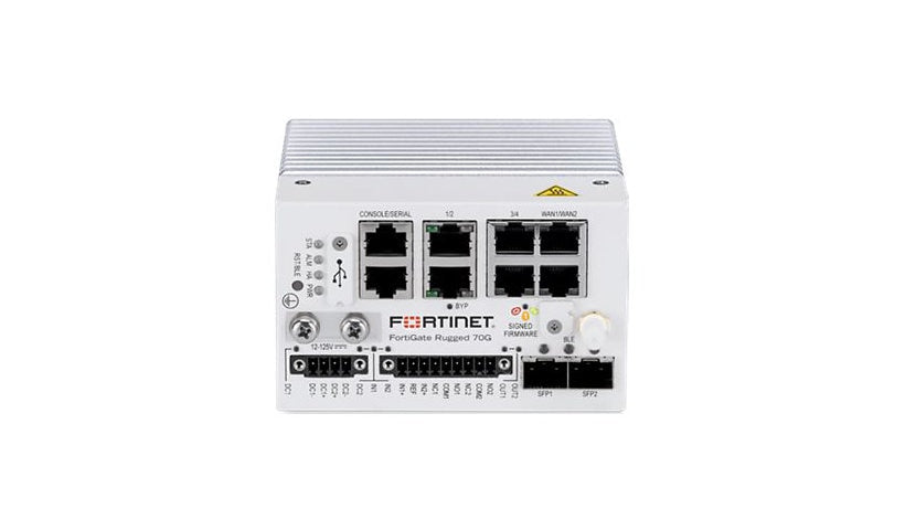 Fortinet FortiGate Rugged 70G FGR-70G Firewall, -40 to 75 °C, DIN Rail