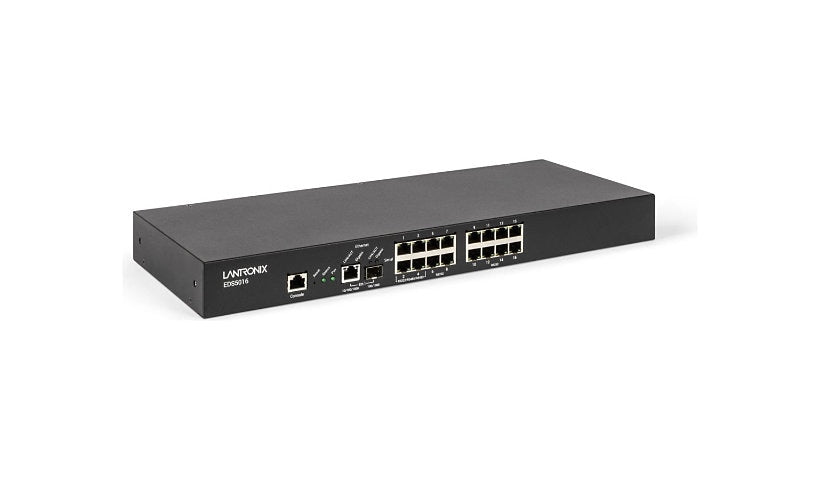 Lantronix EDS5016 16 Port Device Server, RS-232/422/485, GbE/SFP, Dual PSU