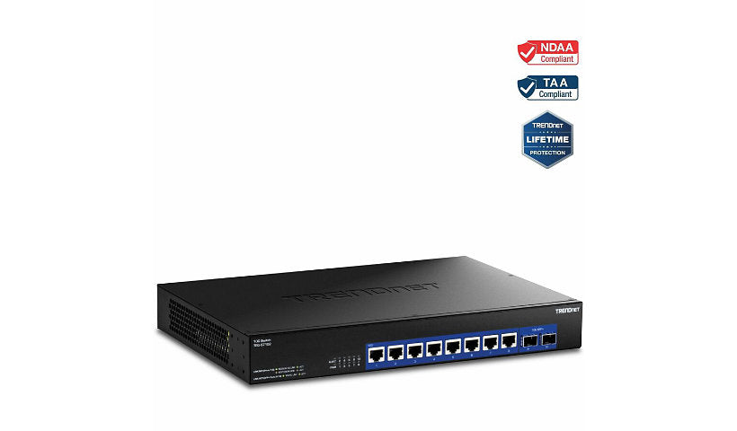 TRENDnet TEG-S7102 Unmanaged 10G Switch, 8 x 10G RJ-45 + 2 x 10G SFP+, Rack