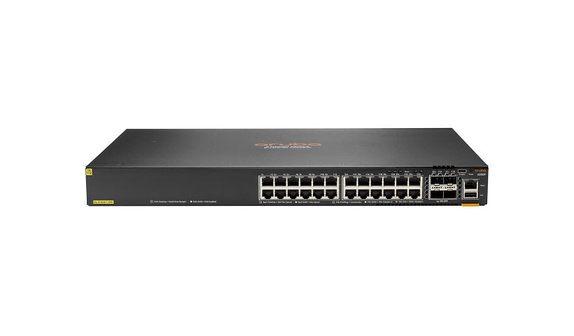 HPE Aruba CX 6200F 24G PoE+ 4SFP Switch S0M87A, 370W, Stackable, TAA