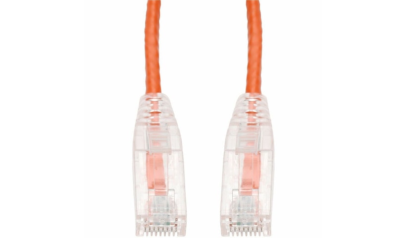 Proline 15ft CAT6 Slim UTP Ethernet Patch Cable, RJ-45 Male to Male, Snagless, 28 AWG, CM PVC Jacket, Orange, TAA Compliant, PRO-15FSLCAT6-OE-TAA