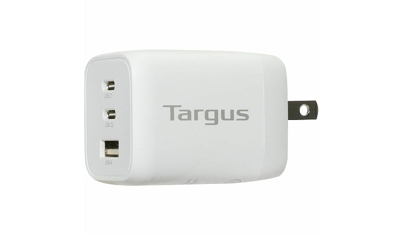 Targus 65W Multi Port GaN Wall Charger 2 USB-C 1 USB-A APA11606TT 2 Year