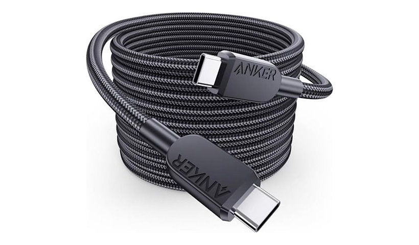 Anker 240W Heavy-Duty USB-C to USB-C Cable, Nylon, USB-IF, Black, 10 ft