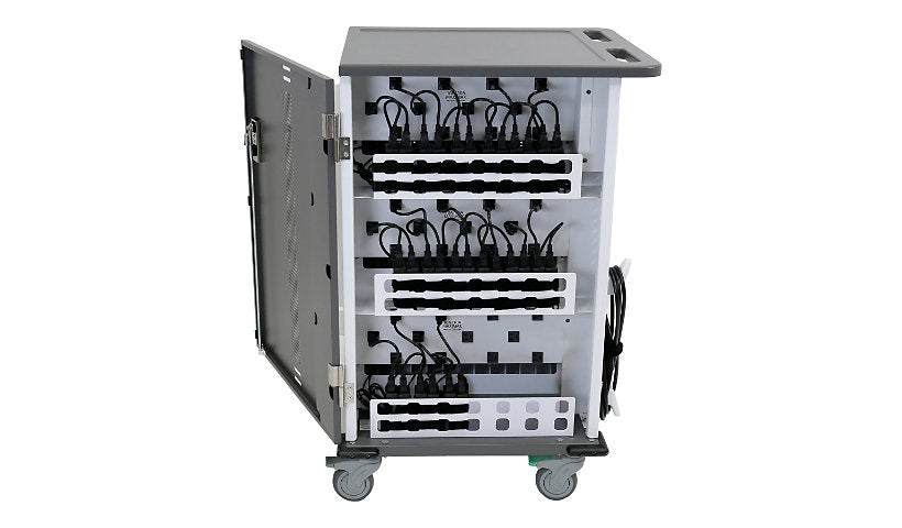 Ergotron YES30 Adjusta Cart with 65W USB-C Adapters, 30 Devices, YES30-CHR-1-65