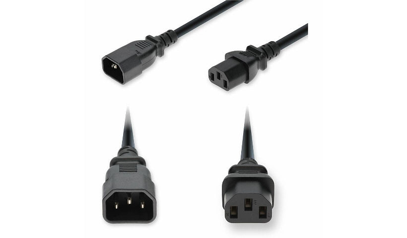 Proline PRO-C142C13C18G10FBK C14 to C13 PDU Extension Power Cord 10 ft 10A