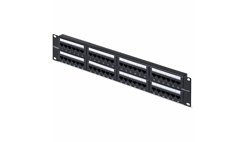 StarTech.com CPANEL48 48-Port 2U Rackmount Cat6 Patch Panel RJ45 UTP 2 Year