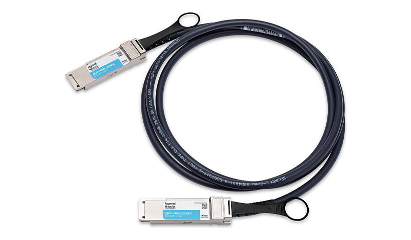 Approved Networks 3m (10ft) 40GBase QSFP+ to QSFP+ Passive Twinax Direct Attach Cable, Black, QSFP-H40G-CU3M-A