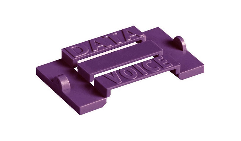 SYSTIMAX 760103820 Identification Icon Inserts Voice/Data/Blank 25 Pack Violet