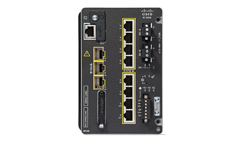 Cisco Catalyst IE3500 IE-3500-8T3X-E Rugged 8-Port Switch, 3x 10G SFP