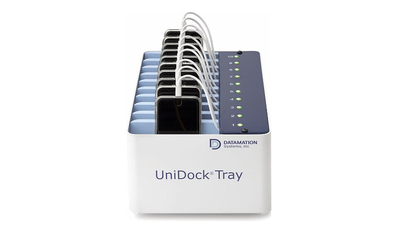 Datamation Systems UniDock Tray 10 USB-C Charge & Sync for Phones, 18435