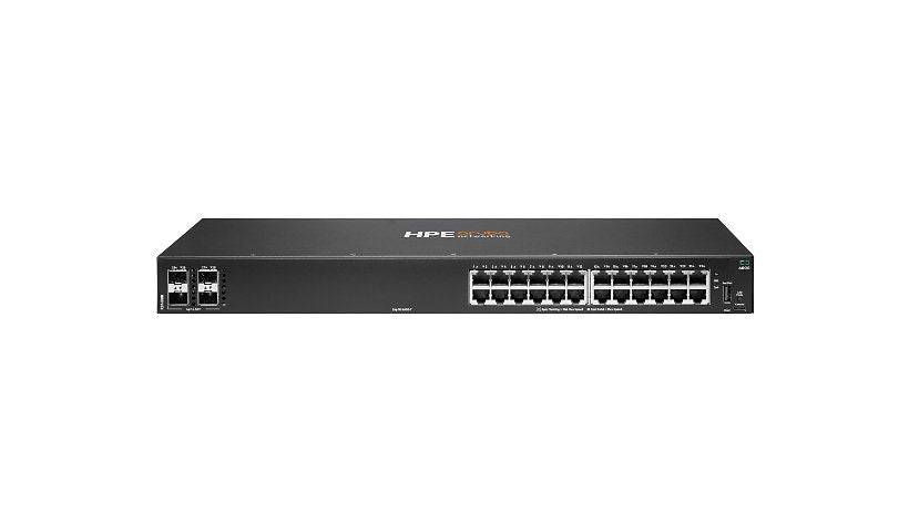 HPE Aruba CX 6000 24G 4SFP Switch R8N88B, 24 x 1GbE + 4 x SFP, Managed