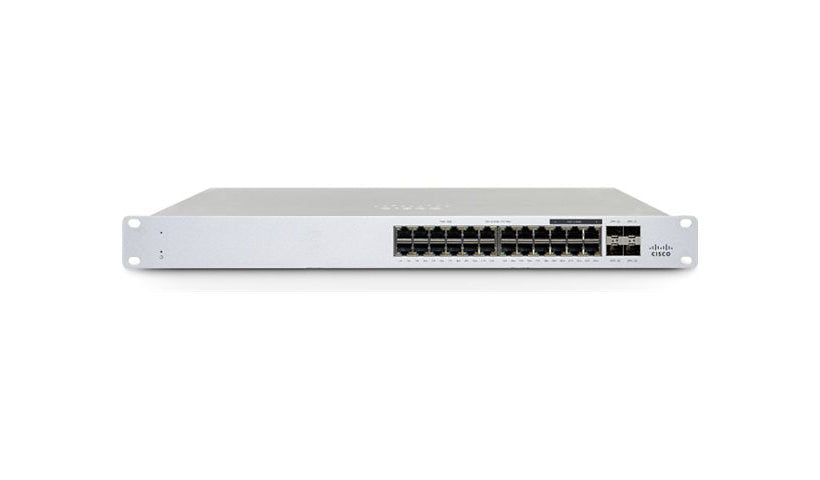 Cisco Meraki MS130-24 24-Port Gigabit Cloud Managed Switch, 4 SFP, Fanless