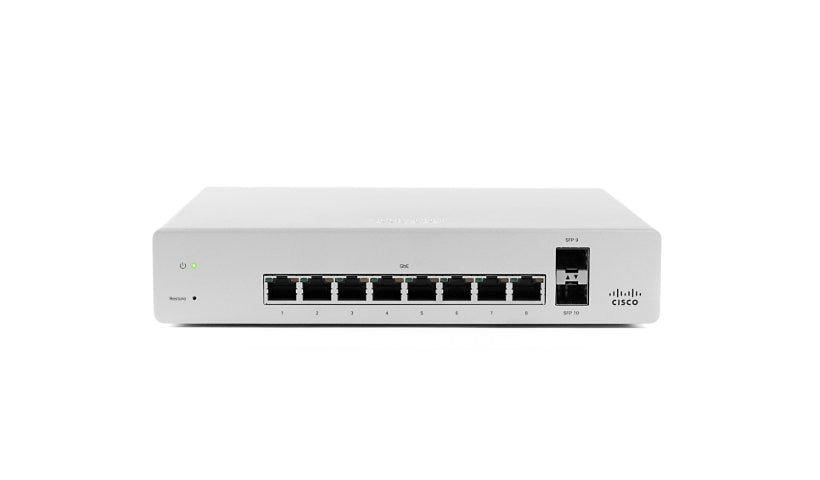 Cisco Meraki MS130-8P-I 8-Port Gigabit PoE Cloud Managed Switch, 2 SFP