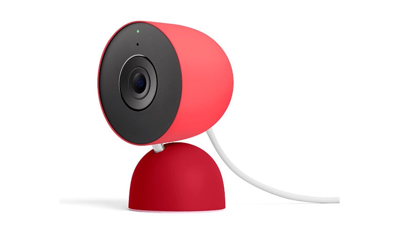 Google Nest Cam Indoor 3rd Gen 2K HDR 152 Degree Two Way Audio Berry GA09974-US