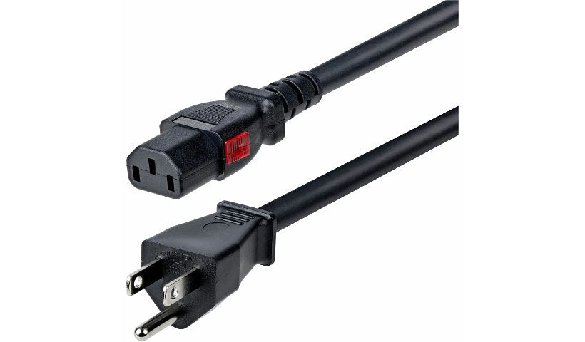 StarTech.com 10FT-LC15A-POWERCORD NEMA 5-15P to Locking C13 Computer Power Cord