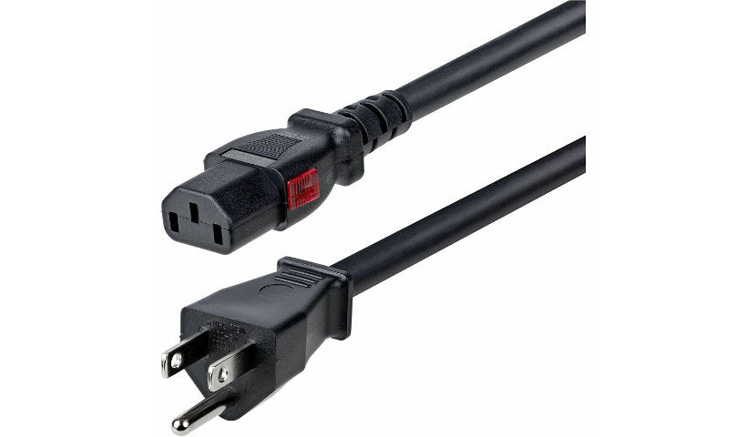 StarTech.com 6FT-LC15A-POWERCORD NEMA 5-15P to Locking C13 Computer Power Cord