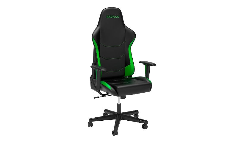 RESPAWN 110 Racing Gaming Chair with Footrest, Green, RSP-110V3P-GRN