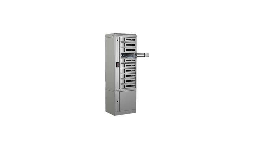 Bretford TechGuard Connect RFID Locker, 10 Bays, Red, TCLAUS110EF33